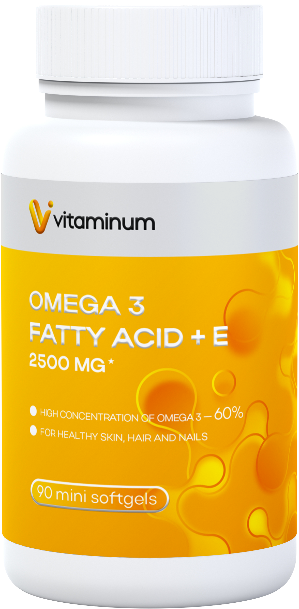  Vitaminum ОМЕГА 3 60% + витамин Е (2500 MG*) 90 капсул 700 мг   в Уфе
