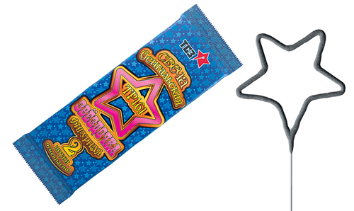  Бенгальские свечи фигурные 2 шт "Звездочка"  в Уфе